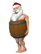 Santa in a Barrel