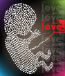 fetus made with love. vector illustration