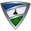 Steel shield with flag Lesotho
