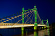 Albert Bridge, River Thames, London, England, UK, night