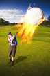 Burning Golf Ball