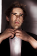 Man Getting Ready For Black Tie Formal Event