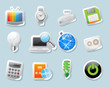 Sticker icons for technology and devices