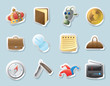 Sticker icons for personal belongings