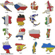 euro 2012 european championship metal pin badges