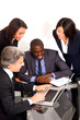 multi-ethnic team during a meeting