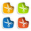 vector scissors stickers