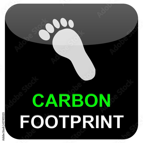 Illustration: Button - Carbon Footprint Button - Carbon Footprint