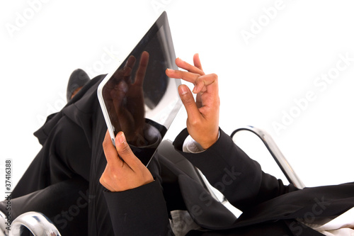 Photo: businesswoman with tablet businesswoman with tablet