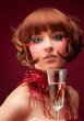 Beautiful woman with champagne glass Beautiful woman with champagne glass