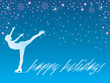 Ice skate/happy holidays vector Ice skate/happy holidays vector