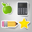Vektor: set of design elements to advertise the school time set of design elements to advertise the school time