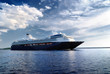 cruise liner leaving the port of Riga
