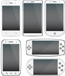 Set of smartphone concepts. Set of smartphone concepts.