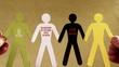 Stop racism. Black and white (green! and yellow)