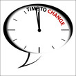Clock "Time is Change"
