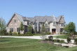 Luxury home with stone turret