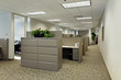 Photo: Office space with cubicles Office space with cubicles