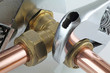 Foto: wrenches on pipework wrenches on pipework
