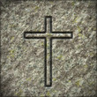 stone texture with a cross
