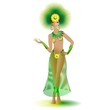 Ragazza Carnevale Esotico-Exotic Carnival Girl-Brazil-Vector