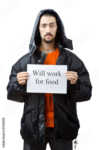 Photo: Man during the crisis Man during the crisis