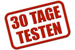 Stempel rot rel 30 TAGE TESTEN