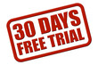 Stempel rot rel 30 DAYS FREE TRIAL