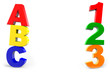 Unterricht in Vorschule mit ABC und 123