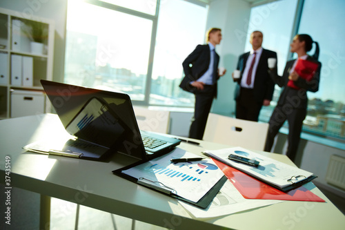 Photo: Documents at workplace Documents at workplace