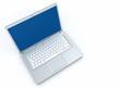 Laptop Silber Blau - Draufsicht Laptop Silber Blau - Draufsicht