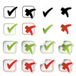 Vector stickers - check marks