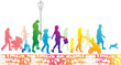 Lifestyle in the city. Walking people.Urban scene. Lifestyle in the city. Walking people.Urban scene.