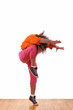 woman modern dancer in ballroom