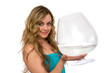 Photo: girl holding a big glass of water girl holding a big glass of water