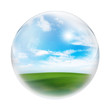 landscape inside sphere