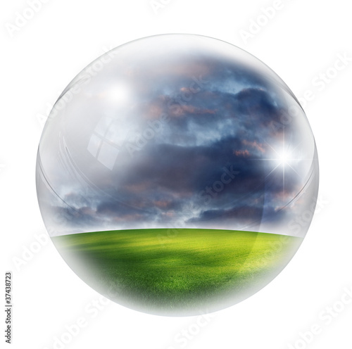 Photo: landscape in bubble landscape in bubble