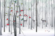 Christmas tree in the forest