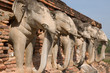 elephant statue around pagoda