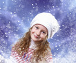 Cuty little girl in winter wear