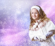 Cuty little girl in winter wear