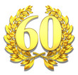 60 sixty number laurel wreath