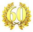 60 sixty number laurel wreath