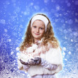 Cuty little girl in winter wear