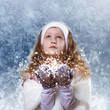 Cuty little girl in winter wear
