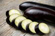 Sliced eggplant Sliced eggplant