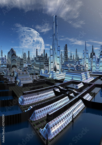 Illustration: Fictional City Skyline Fictional City Skyline