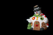 Candle sculpture of a chirstmas snowman. Candle sculpture of a chirstmas snowman.