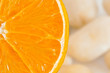 Orange slice closeup