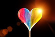 candy heart with shiny glare